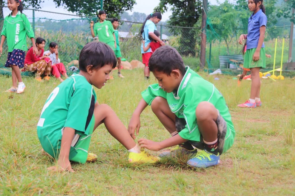 Friends on the field